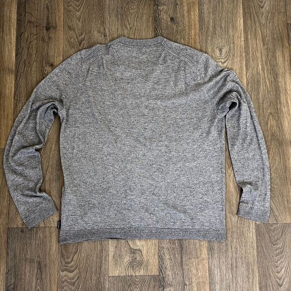 Ted Baker Men's Size XXL Noel Wool Cashmere Silk Grey Pullover V Neck Sweater - Picture 3 of 12